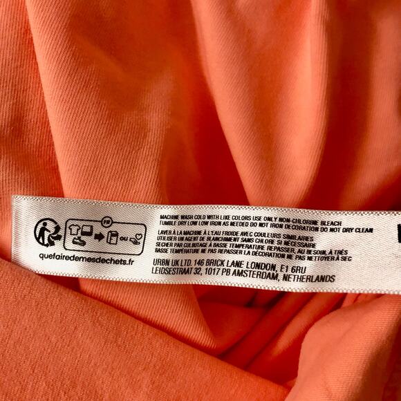 Free People Movement Bright Orange Hot Shot Mini Dress Romper Size Large - Picture 10 of 12